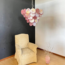 Pink Disc Murano Chandelier