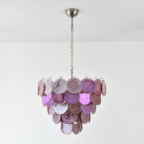 Pink Disc Murano Chandelier