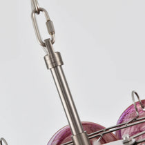 Pink Disc Murano Chandelier