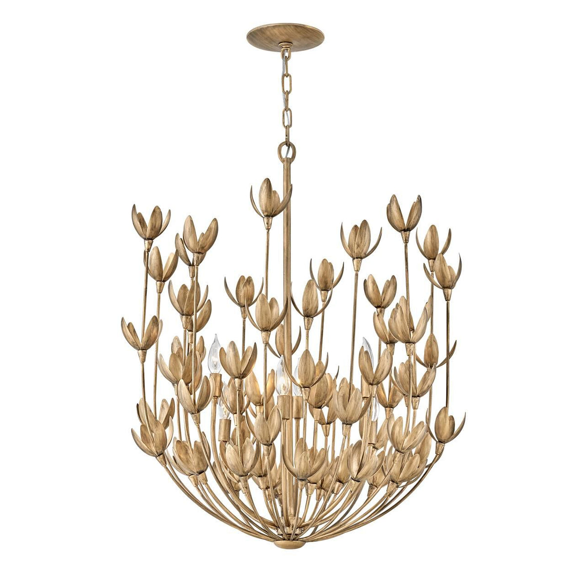 Flora 26 Inch 6 Light Chandelier