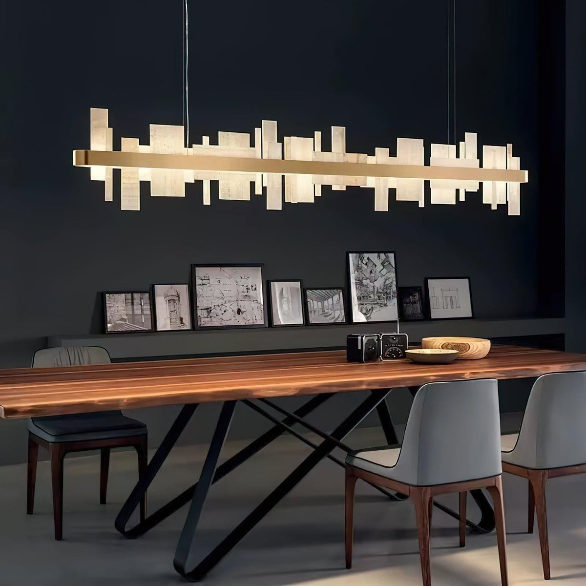 Honice Flake LED Alabaster Chandelier