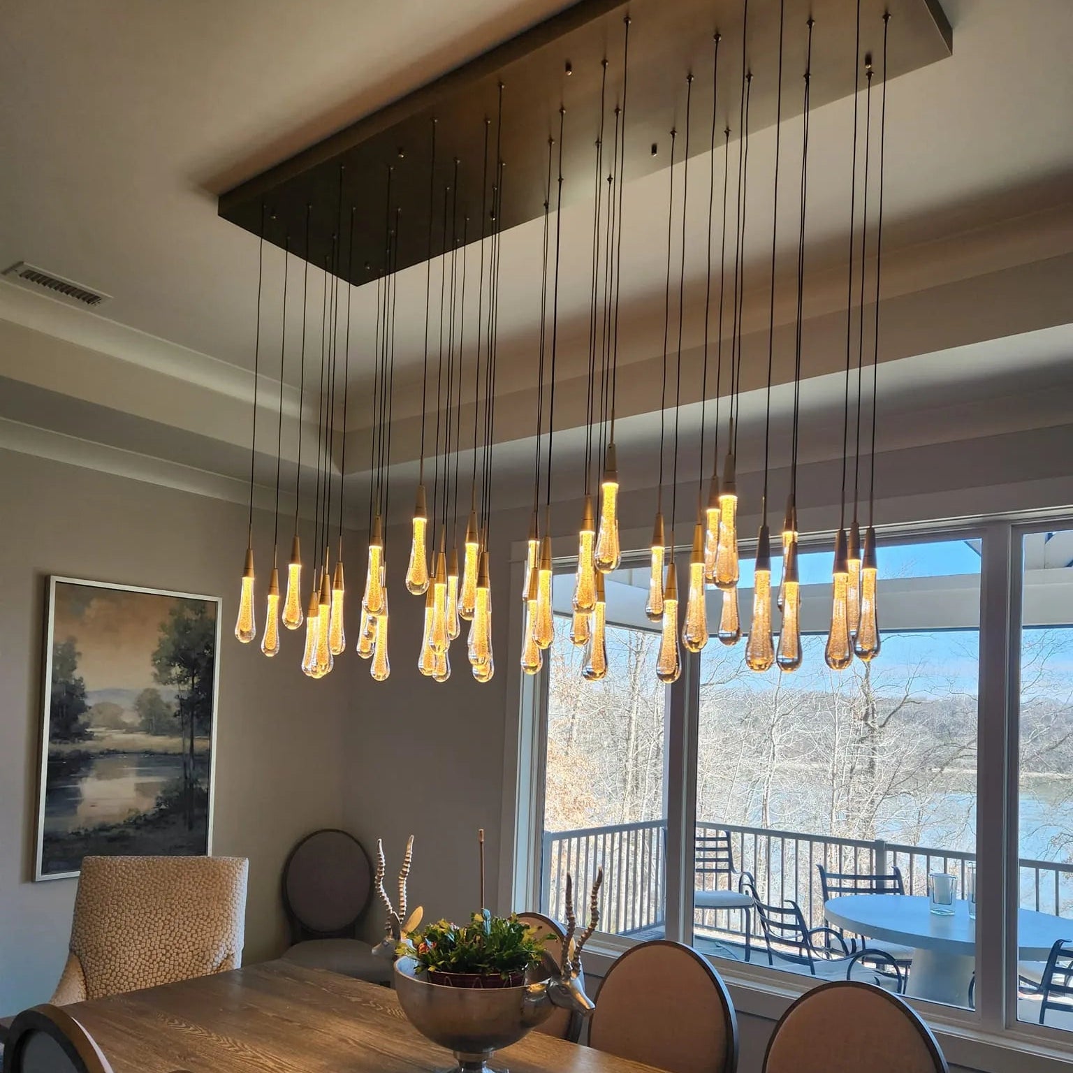 Soltaire Crystal Linear Chandelier 37" 50" 60" 70" 87" 120"W