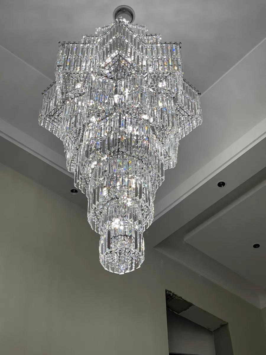 Luxury Plaza Multi-Tier Crystal Chandelier for High Ceilings/Hotel Hall / 2 Story Foyer Secondary image