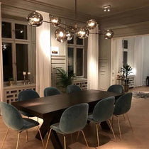 Modern Sputnik Smoky Gray/Amber Glass Branch Chandelier for Kitchen Island/Dining Room