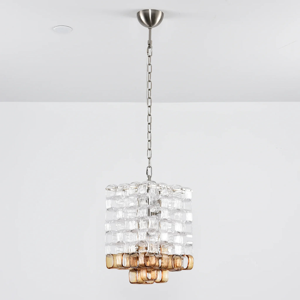 Ice Cube Glass Murano Chandelier