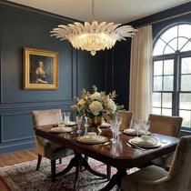 Murano Chandelier 36 Clear Palmette Glass - Oasislives