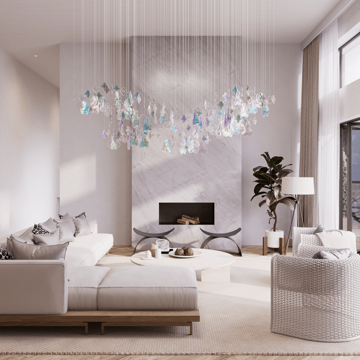 Iris Iridescent Blossom Chandelier Main image
