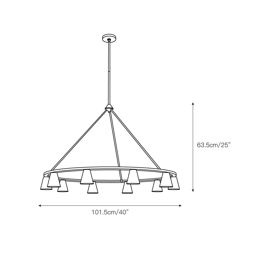 Ironstone Alabaster Chandelier