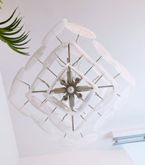 Isadora Murano Glass White Disc Chandelier