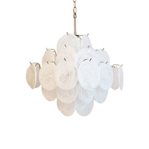 Isadora Murano Glass White Disc Chandelier