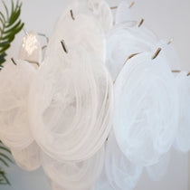 Isadora Murano Glass White Disc Chandelier