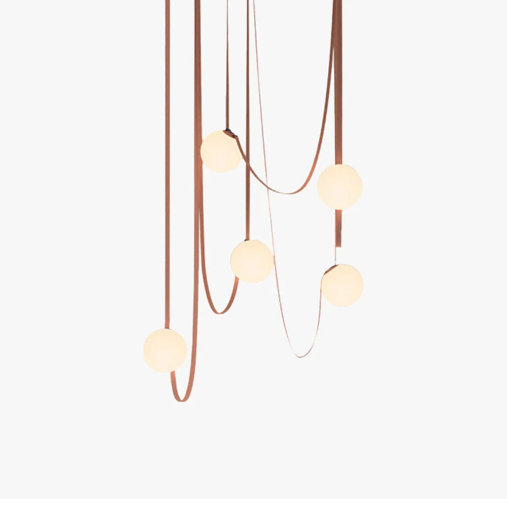 Italian Belt Glass Ball Chandelier