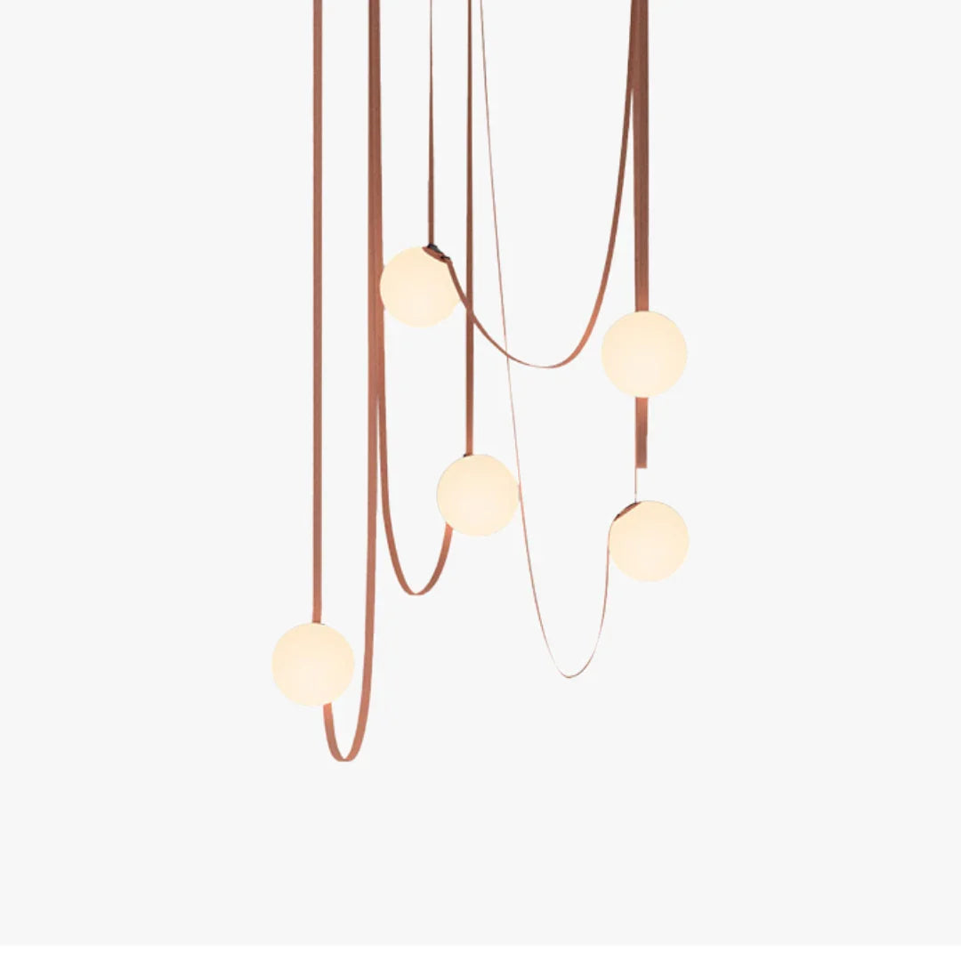 Italian Belt Glass Ball Chandelier