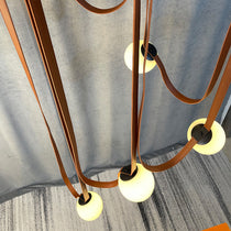 Italian Belt Glass Ball Chandelier