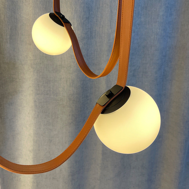 Italian Belt Glass Ball Chandelier