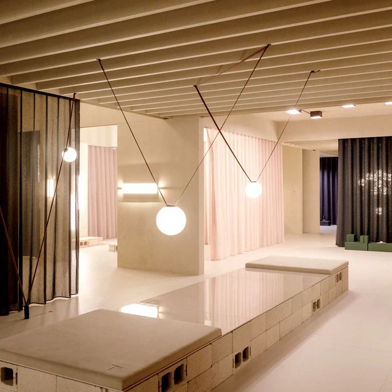 Italian Belt Glass Ball Chandelier