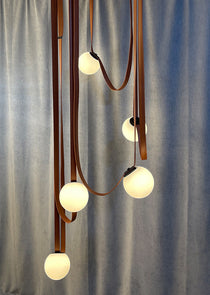 Italian Belt Glass Ball Chandelier