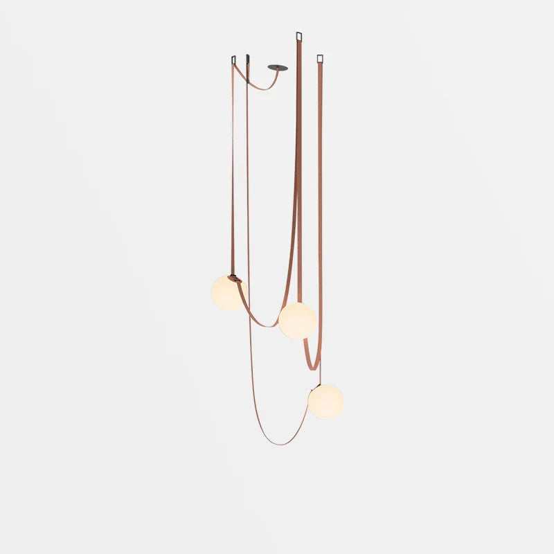 Italian Belt Glass Ball Chandelier