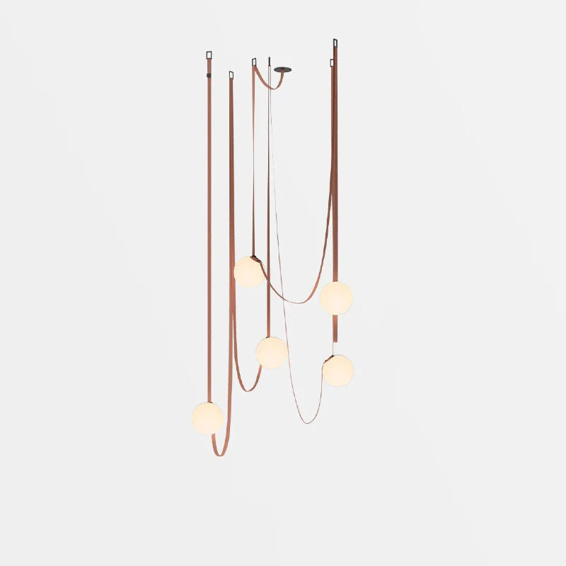 Italian Belt Glass Ball Chandelier