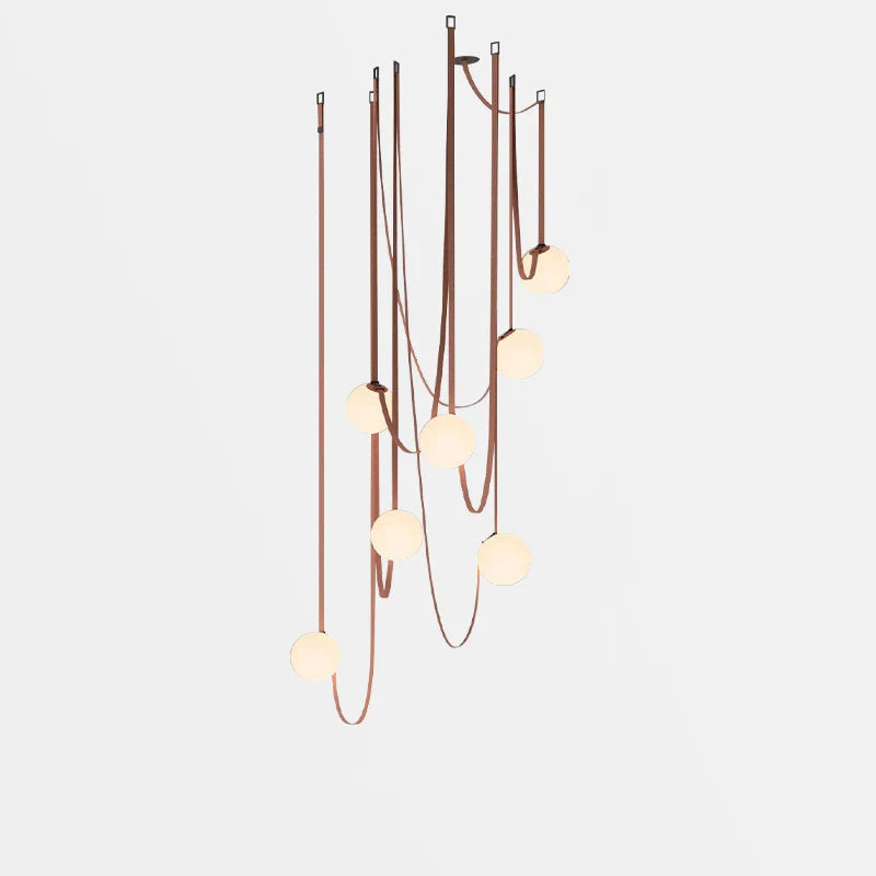 Italian Belt Glass Ball Chandelier