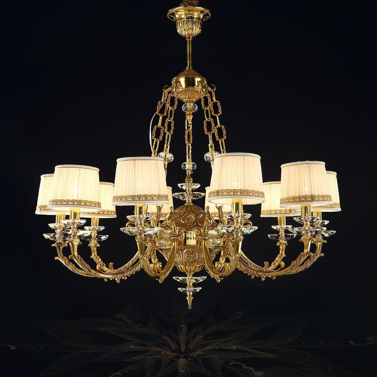 Maria Crystal Classic Chandelier 36" 10 Lights
