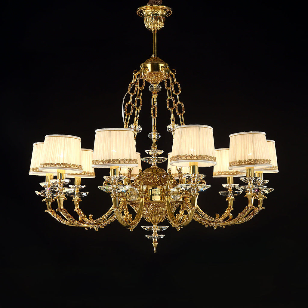 Maria Crystal Classic Chandelier 36" 10 Lights