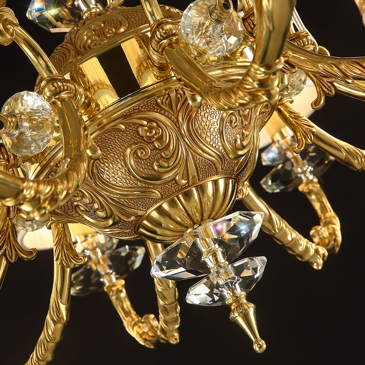 Maria Crystal Classic Chandelier 36" 10 Lights