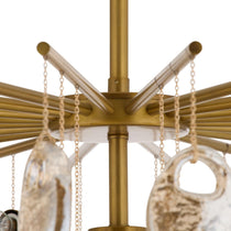 Modern Cascading Amber Glass Drop Chandelier - CasaraHouse