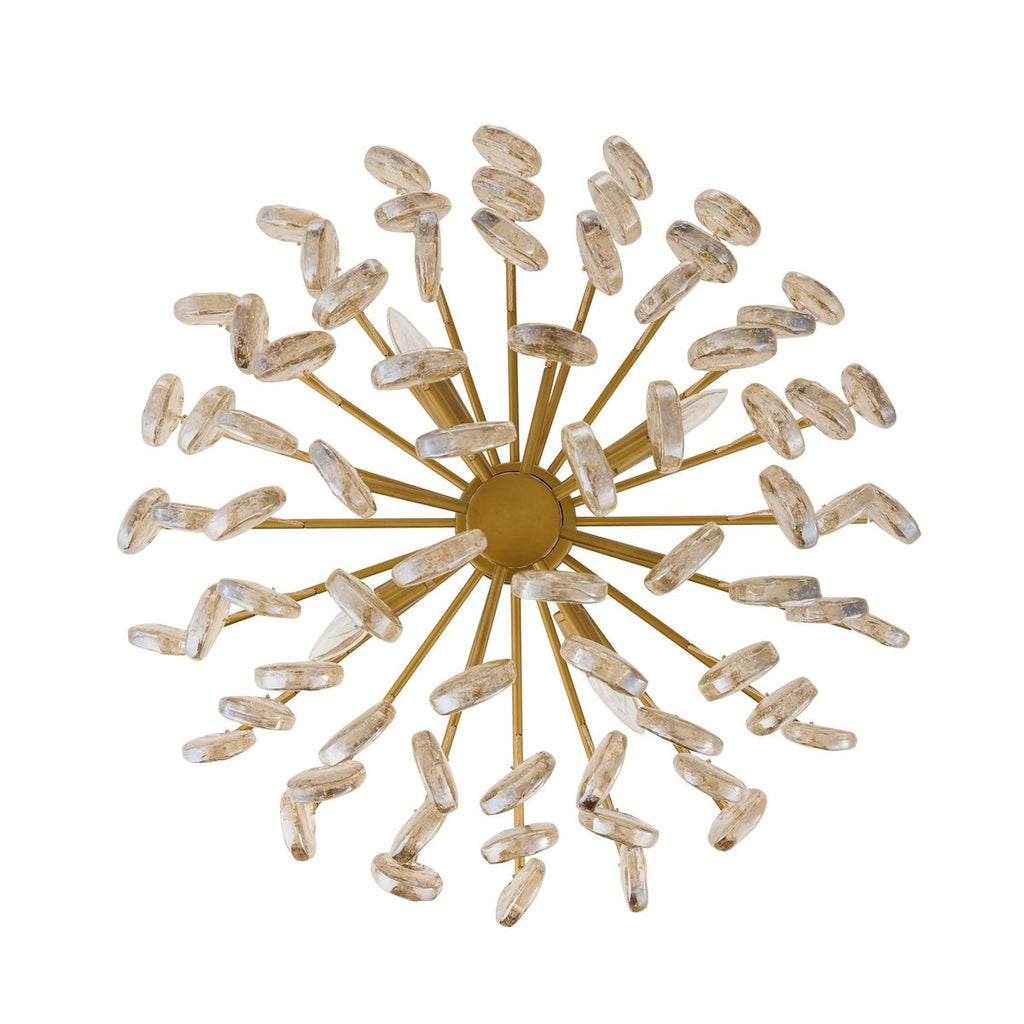 Modern Cascading Amber Glass Drop Chandelier - CasaraHouse