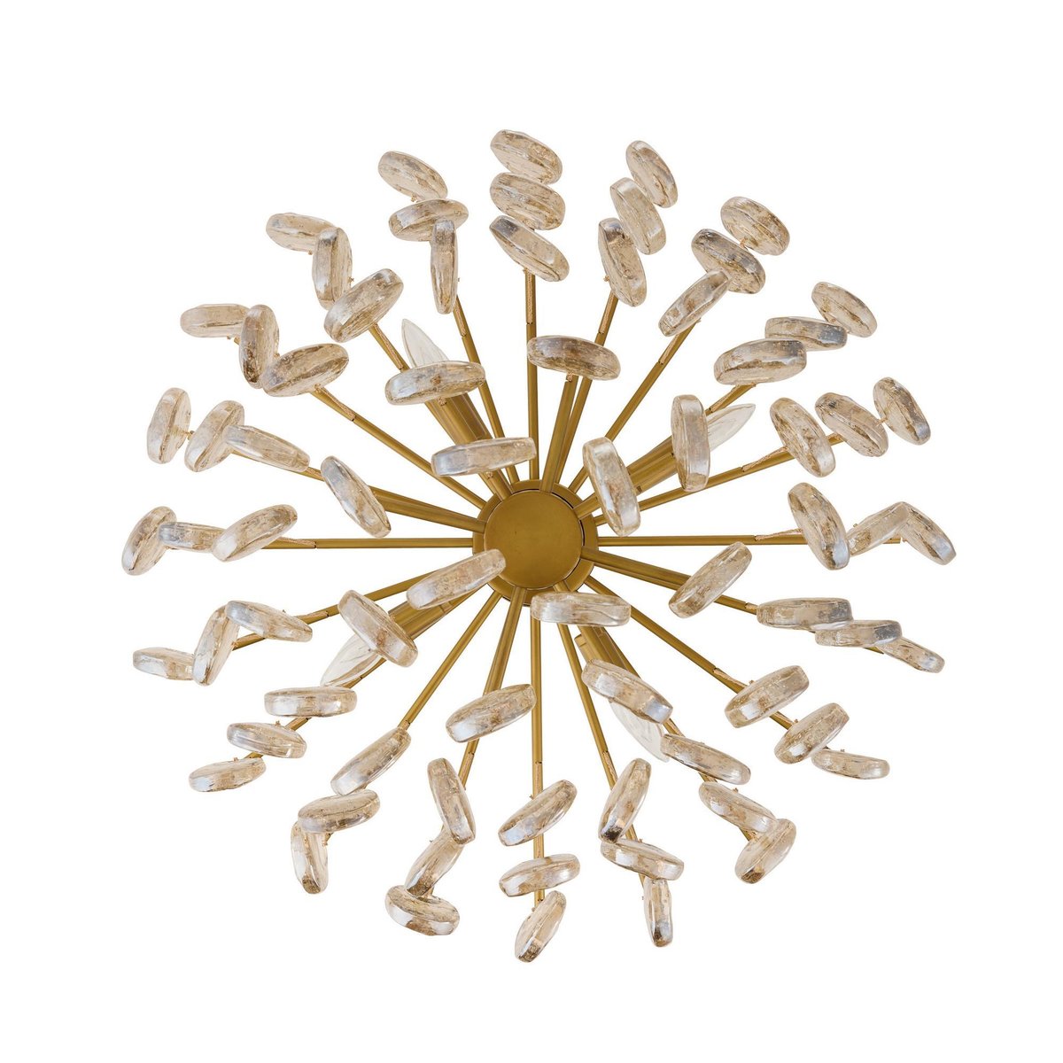 Modern Cascading Amber Glass Drop Chandelier - CasaraHouse