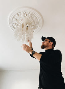 Vintage – Murano Glass chandelier for Venini – 1970 – Transparent