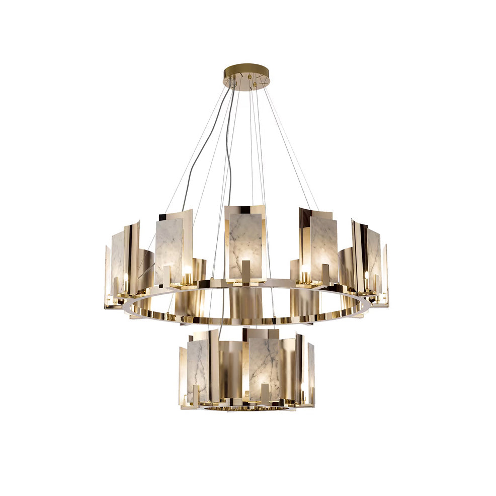 Jessie Alabaster Round Chandelier Secondary image