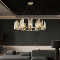 Jessie Alabaster Round Chandelier