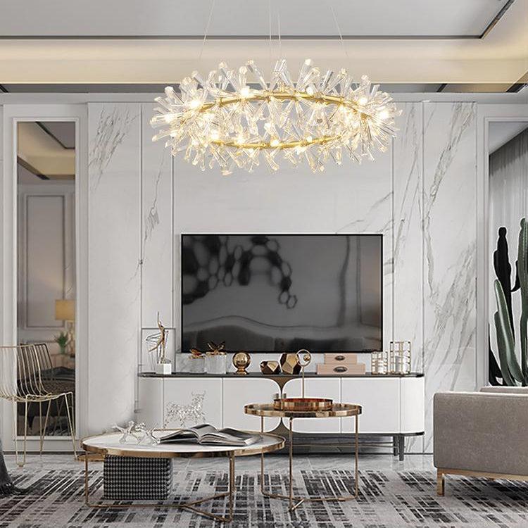 Kylia 2 Tier Ring Crystal Chandelier 60”
