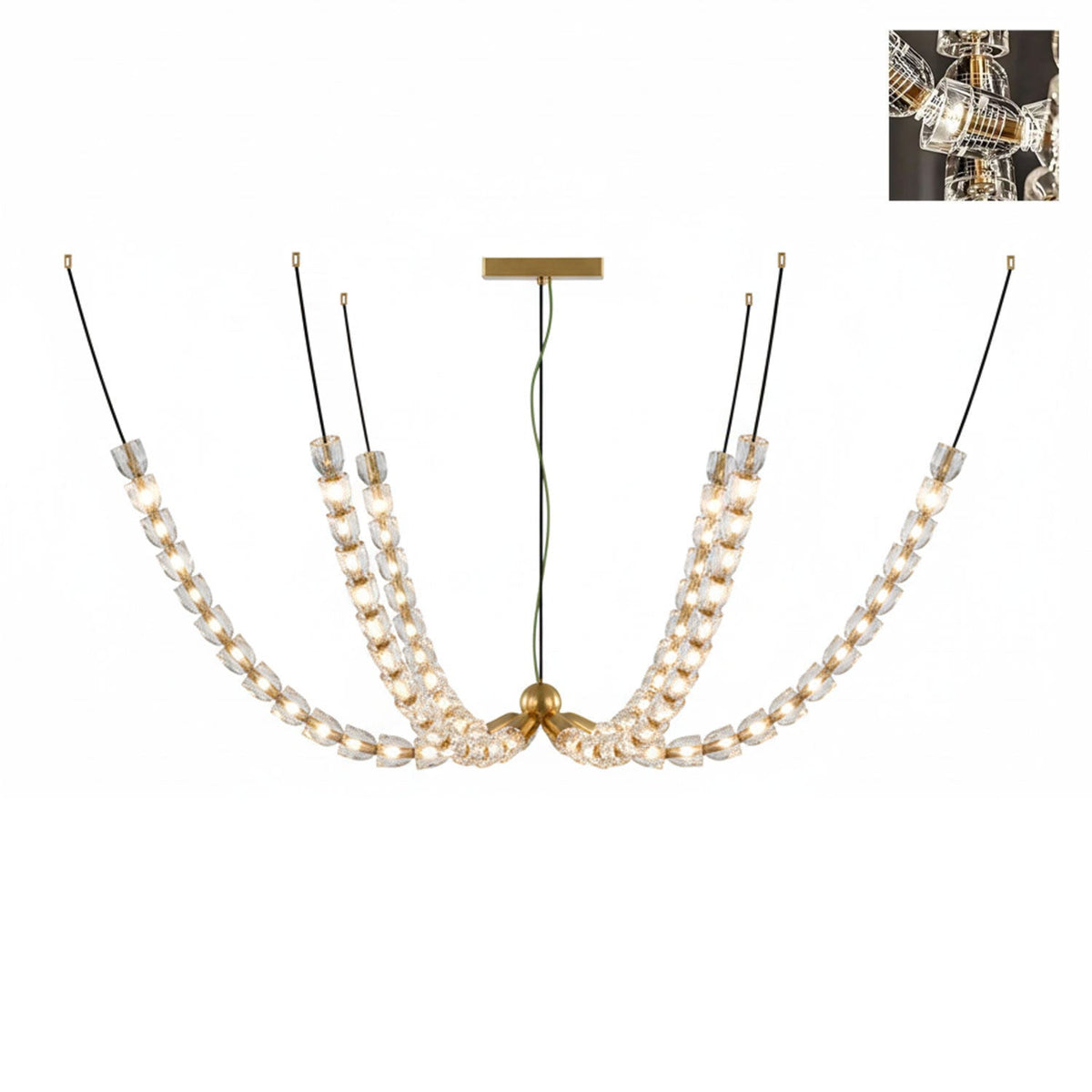 Elegant The Gabriel Branch LED Chandelier | Custom Size & Made-to-Order Lighting for Luxury Homes & Commercial Spaces - CasaraHouse