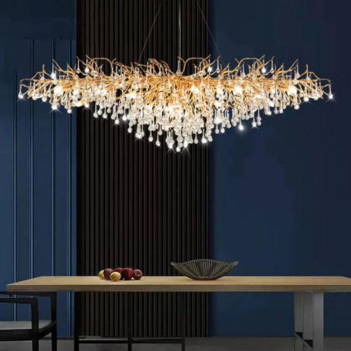 Raindrop Crystal Dining Room Branch Chandelier 47'' 63'' 70'' L