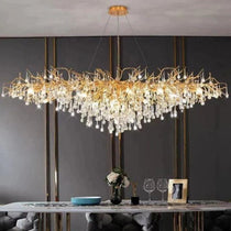 Raindrop Crystal Dining Room Branch Chandelier 47'' 63'' 70'' L