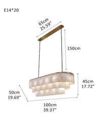Stairwell Luxury Modern LED High Ceiling Large Alabaster Chandelier