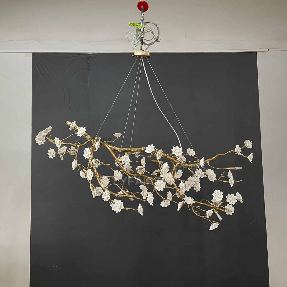 Ceramics Flower Branch Chandelier For Living Dining Room