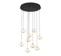 Lanterns Glass 9 Light Round LED Chandelier