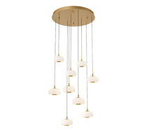 Lanterns Glass 9 Light Round LED Chandelier