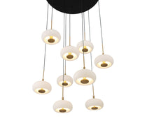 Lanterns Glass 9 Light Round LED Chandelier