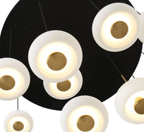 Lanterns Glass 9 Light Round LED Chandelier