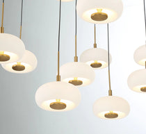 Lanterns Glass 9 Light Round LED Chandelier