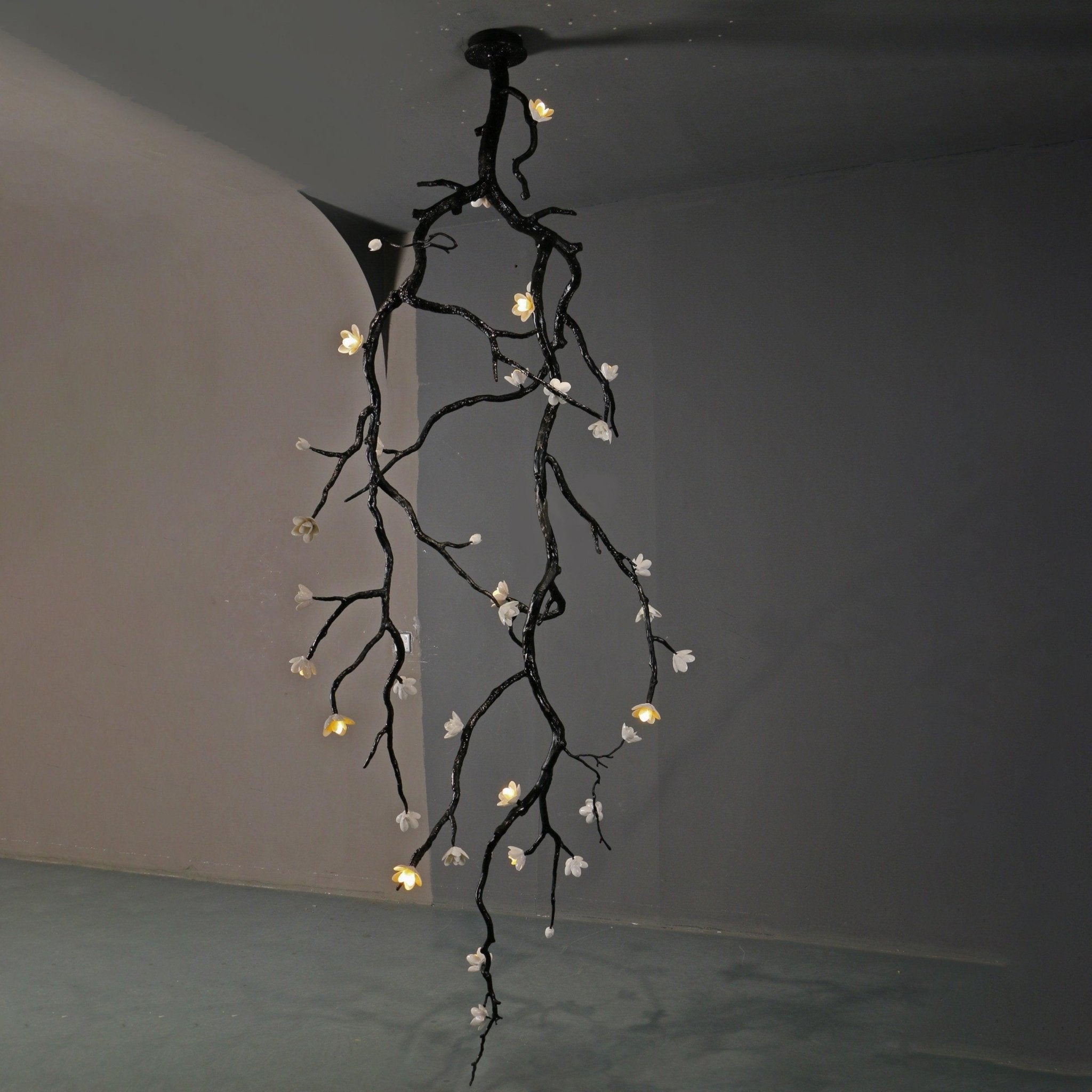 Contemporary Large Long Branch Flower Chandelier - CasaraHouse