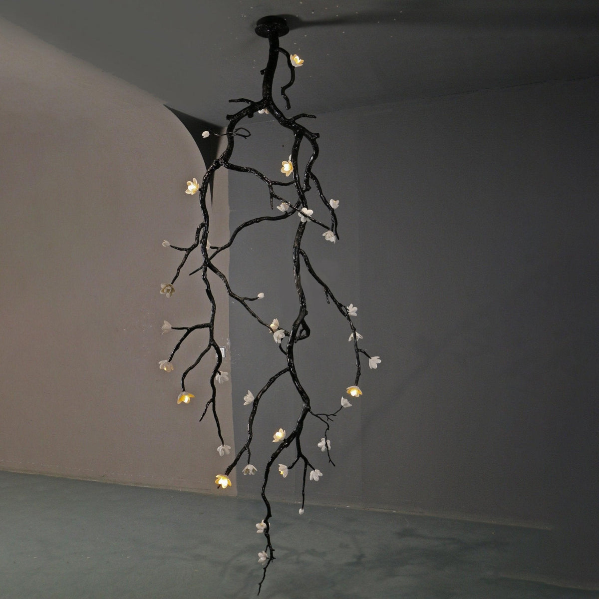 Contemporary Large Long Branch Flower Chandelier - CasaraHouse
