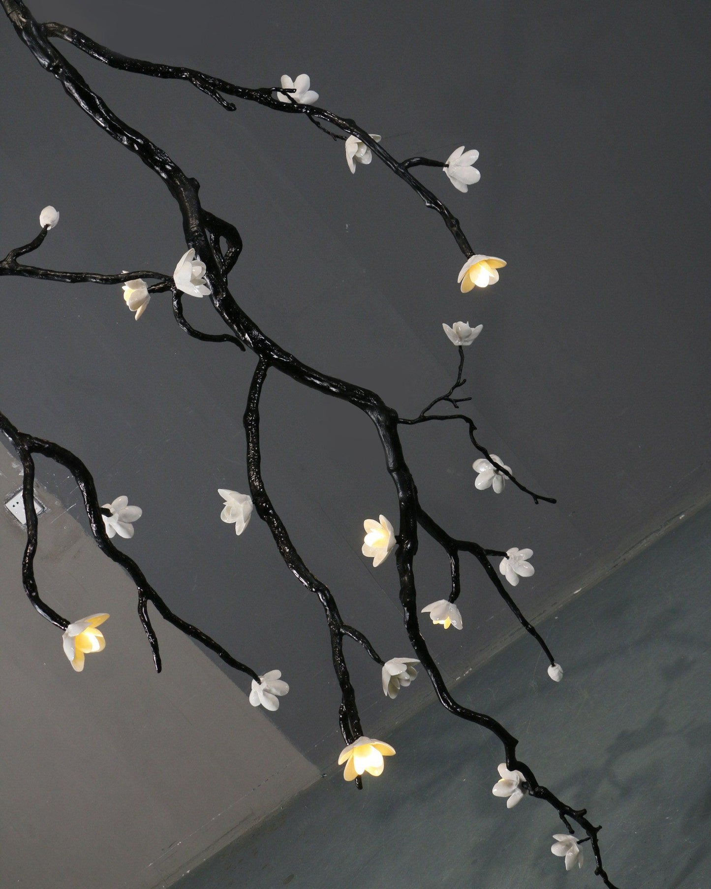 Contemporary Large Long Branch Flower Chandelier - CasaraHouse