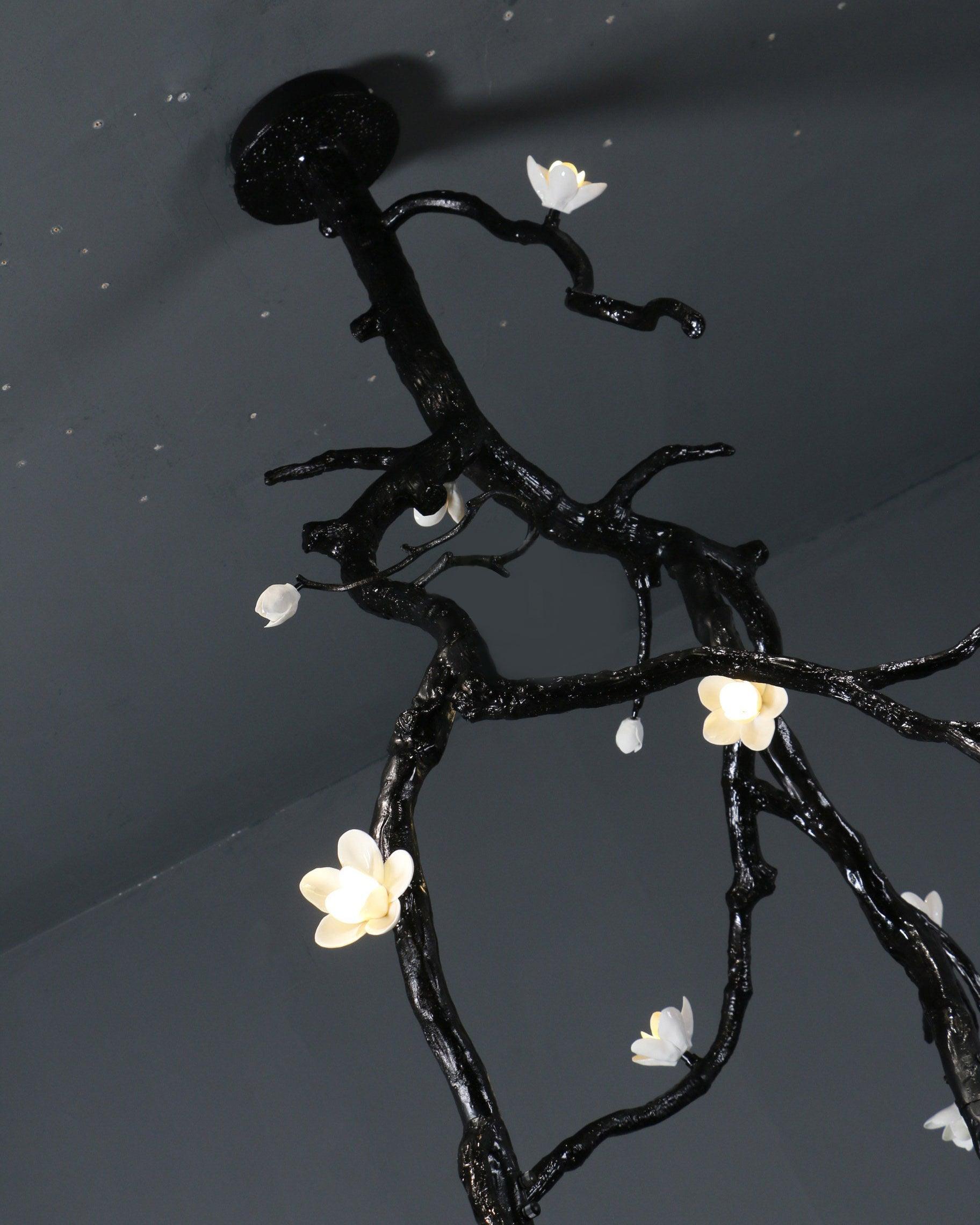 Contemporary Large Long Branch Flower Chandelier - CasaraHouse