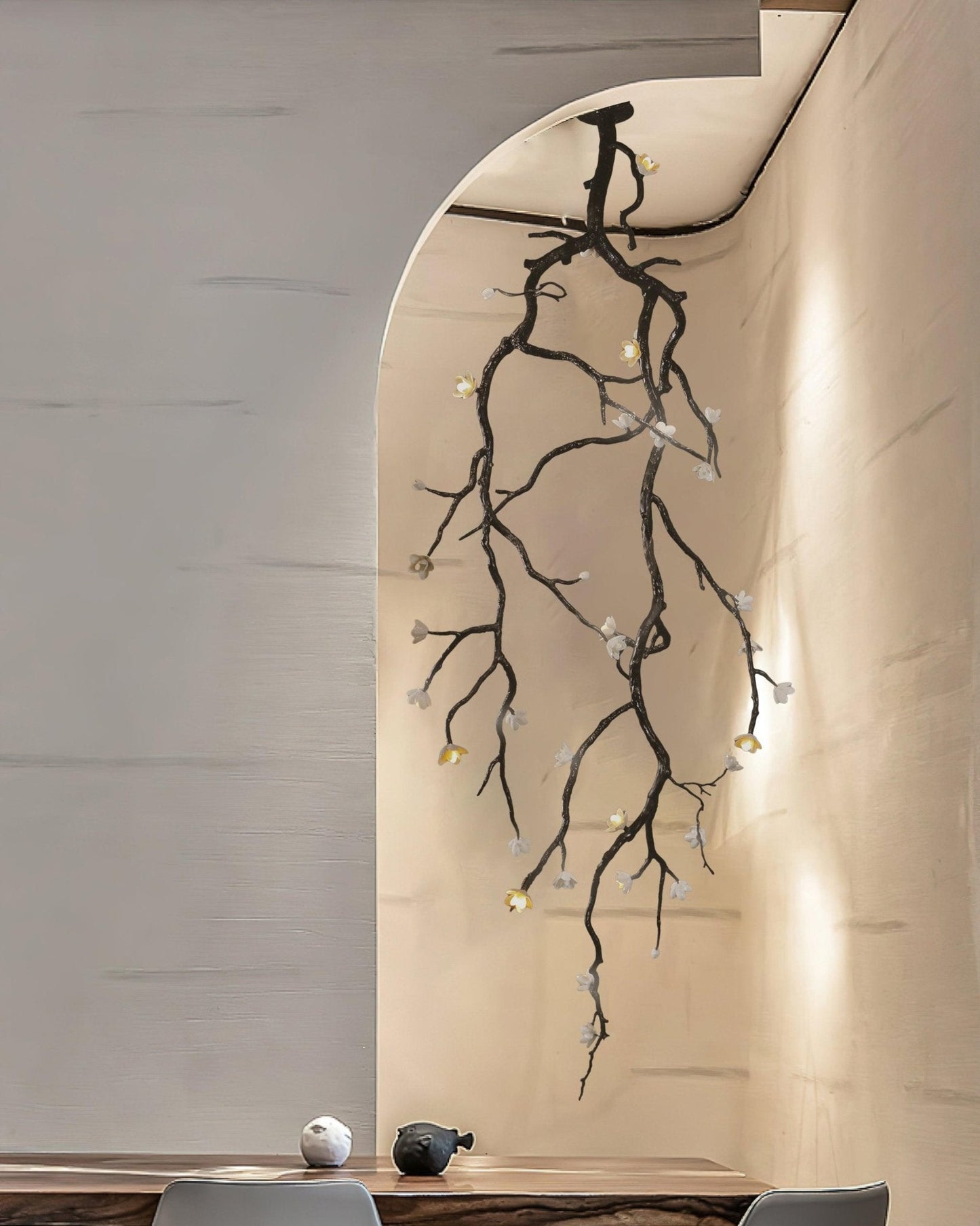 Contemporary Large Long Branch Flower Chandelier - CasaraHouse
