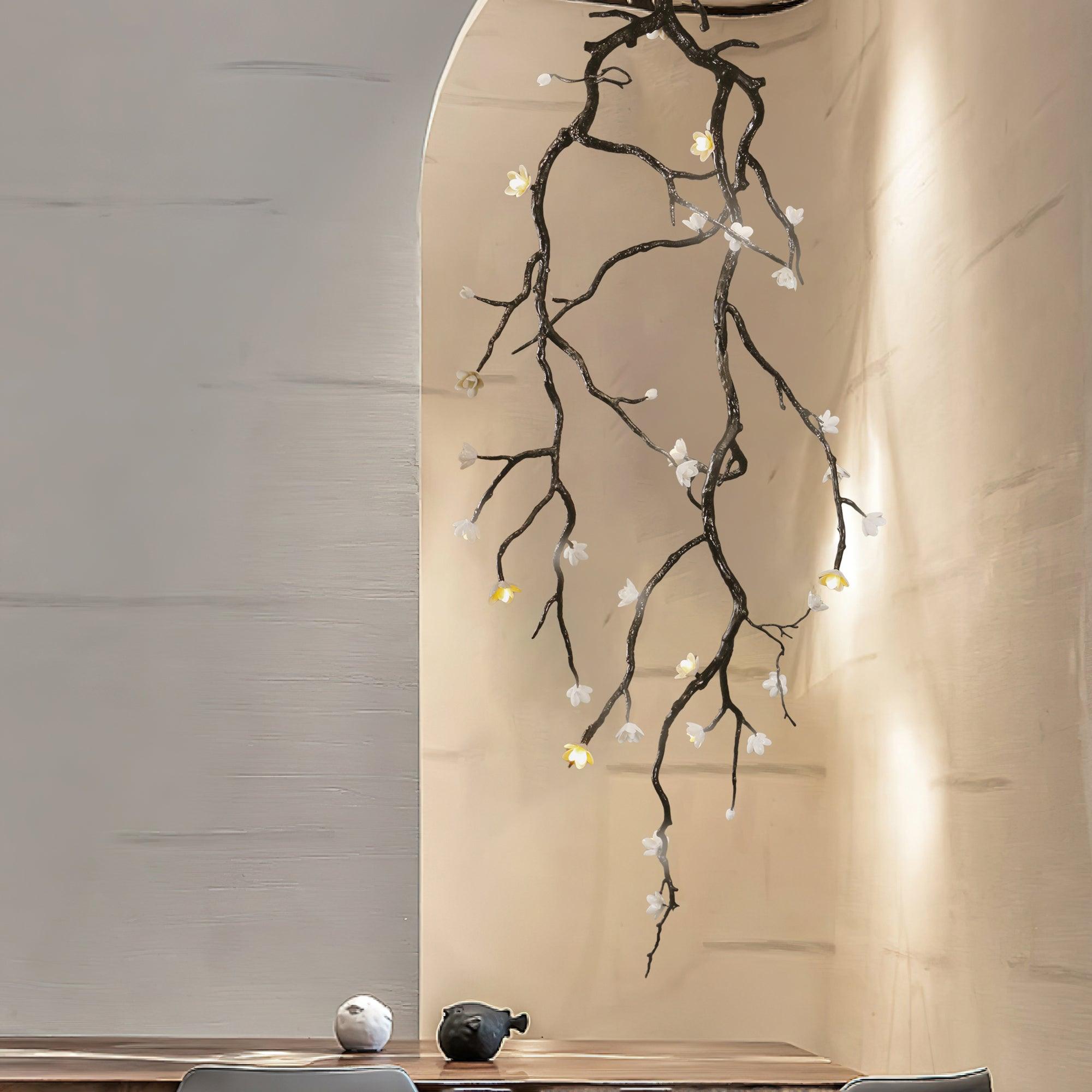 Contemporary Large Long Branch Flower Chandelier Secondary image